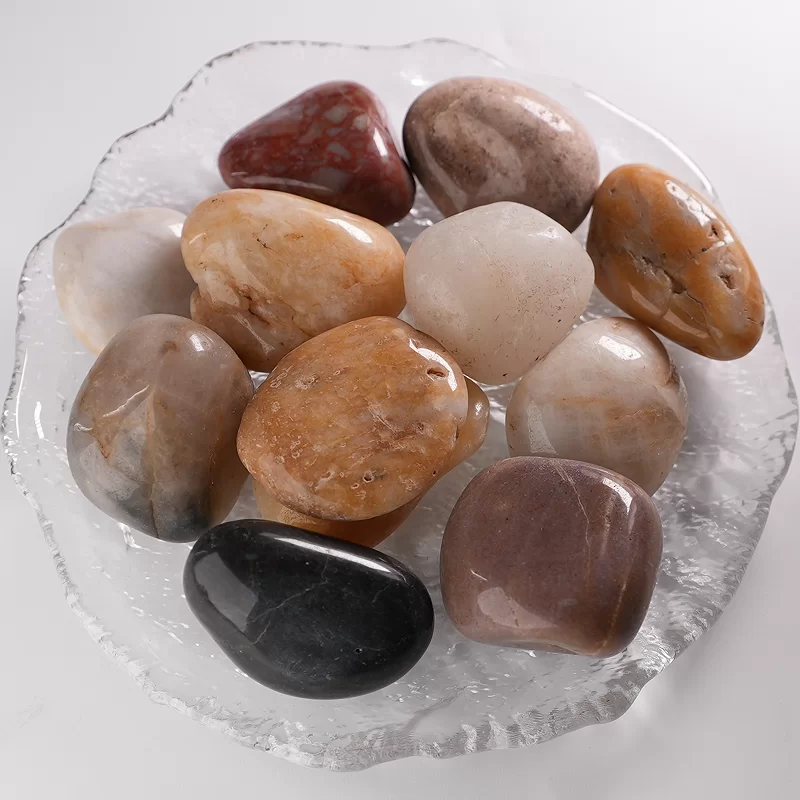 Pietre di ciottoli naturali colorate/bianche/nere/giTuttoe per l’abbellimento del parco